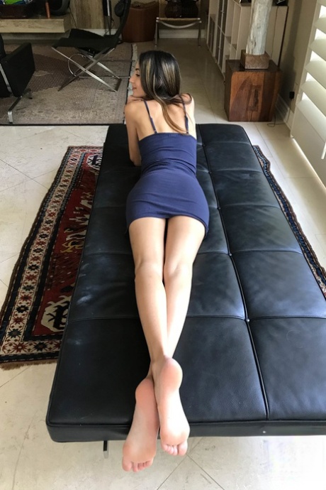 Skinny Latina Natalia Nix Exposes Her Hot Feet, Shaved Pussy & Booty Up Close