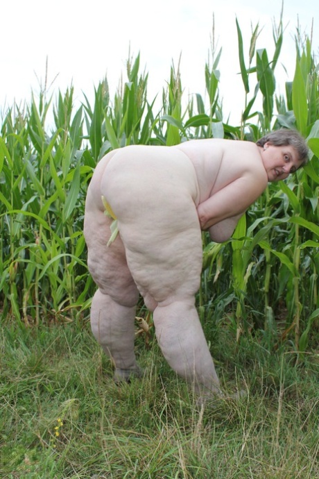 Tina C, the Plump European, sews up in a corn field and engages in self-pleasure while masturbating.