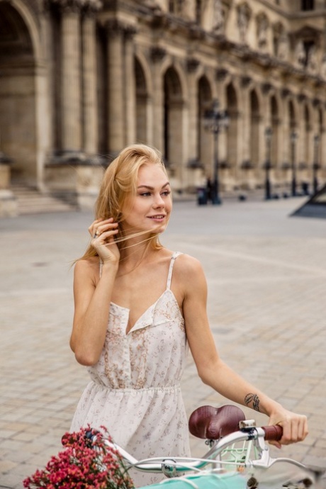 Slim Blonde Babe Nancy Ace Gets Rammed After Posing In Lingerie In Paris