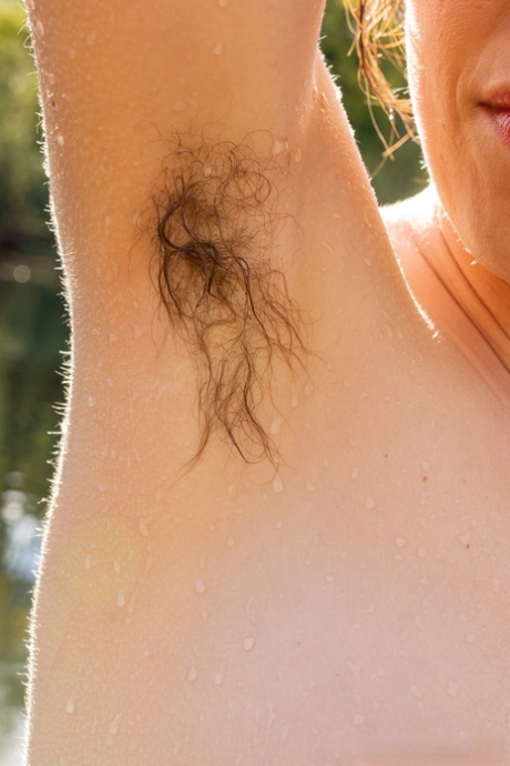 Barefoot Amateur Caressa Silk Showing Off Her Hairy Pussy & Pits In The Marsh