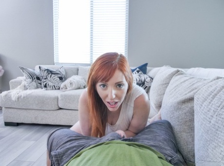 Lauren Phillips takes a daring dig in POV with redheaded MILF and big tits.