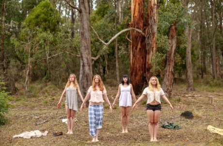 Gorgeous Australian Girls Practicing Yoga In Their Hot Outfits In Nature