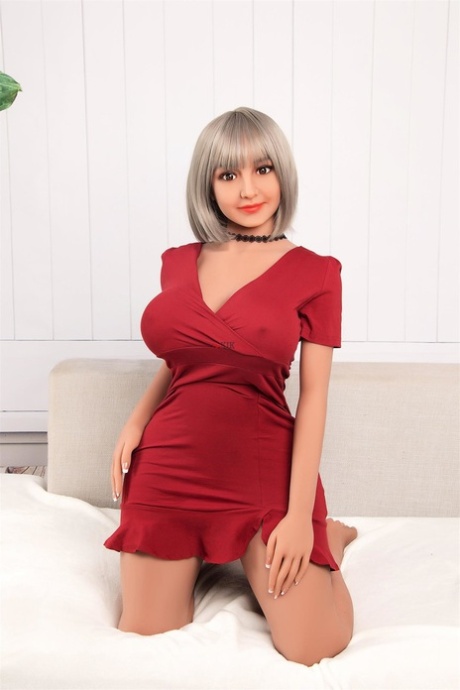 Curvaceous Sex Doll Flaunts Her Big Tits In A Sexy Dress & While Naked