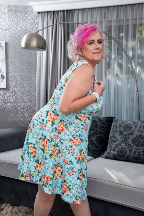 Pink Haired Granny Pure Vicky Lets Out Her Big Juggs And Massive Ass