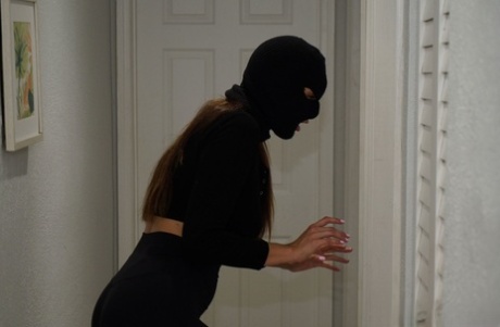 Tall Burglar With Big Tits Bella Rolland Gets Caught & Fucked By The Homeowner