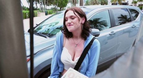 Short teen with big boobs Gracie Gates gets screwed by a stranger in a van