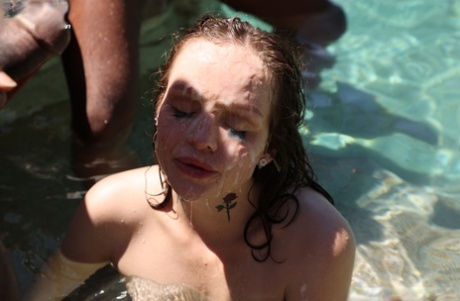 Cute Teen Aliya Brynn Gets A Ton Of Facial Cumshots In A Wild Bukakke Session