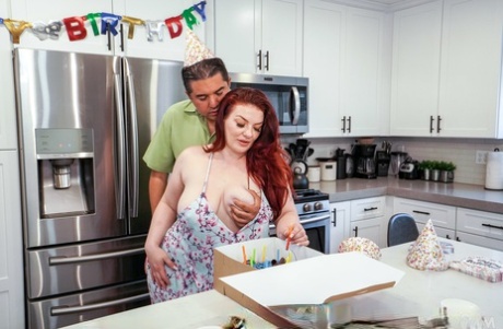 The birthday boy, Chubby MILF Maximus, had a wild sexual encounter with her stepson on his special day.