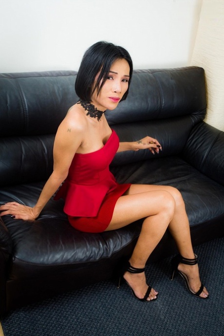 Cute And Sexy Asian Shemale Noo Exposes Her Cock And Poses In A Solo