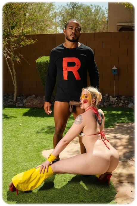 Blonde Dressed Up As A Pokemon Leya Falcon Gets Stripped & Boned By A Neighbor