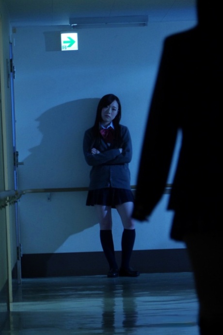 Japanese Schoolgirl Kai Miharu Sucks A Dick & Tastes Cum In The School Hallway