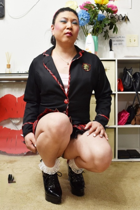 Trans Asian Schoolgirl Flaunts Her Big Booty Wearing A Slutty Uniform