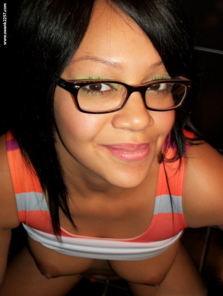 A charming young lady with glasses, Krista T exposes her large genitalia and takes on a daring role.