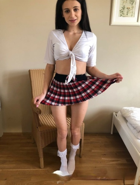 Amateur Schoolgirl Undresses And Exposes Her Great Tits & Round Ass