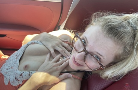 Teen In Glasses Riley Star Reveals Her Slender Body Flaunts Her Tasty Holes