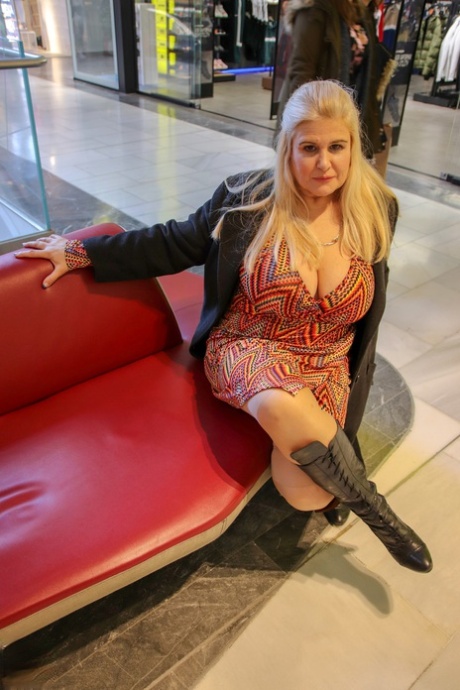 Shaggy and sexy: Spaniard Musa Libertina is seen in public dressed in her provocative outfits.