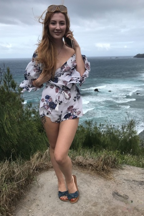 Petite teen Megan Winters shows her tiny tits & her hot ass while on vacation