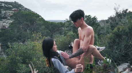 Sexy Teen Pornstar Luna X Bends Over A Rock And Gets Rammed Outdoors