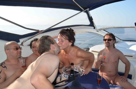 GILF member and amateur yacht enthusiast, Tinny Rados has her genitalia peeled off on a yacht ride on her birthday.