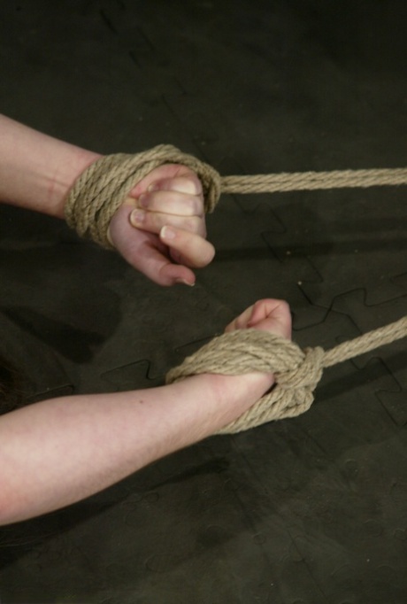 In rope bondage, naked girl named Stardust gets flogged and punished with a vibrator.
