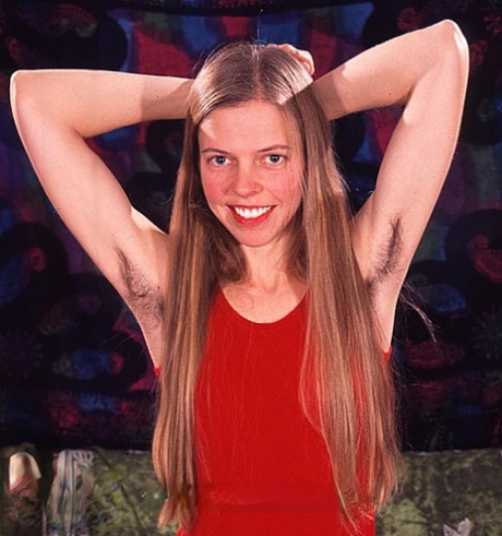 Sexy Skinny Amateur Kirsten Shows Off Her Very Hairy Pussy And Armpits