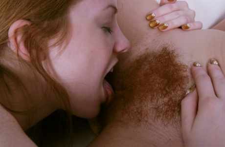 Redheaded Sluts Nicole & Autumn Eating Each Other's Hairy Pussies