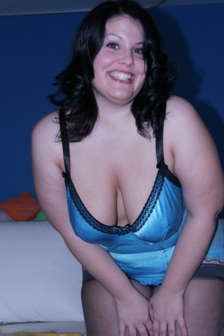 BBW amateur Voluptuous Maddy displays her saggy juggles as she is subjected to fists and facial expressions.