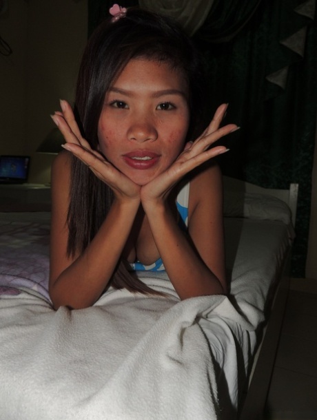 Ella Sabino, a Filipina woman, engages in POV missionary sex with her partner.