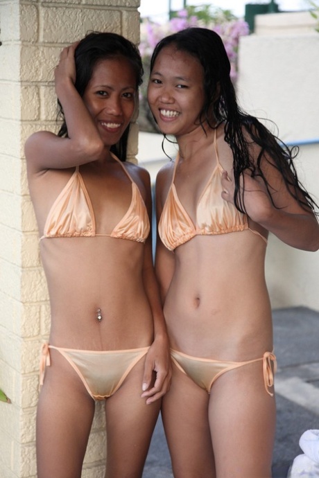 Beautiful Filipinas Jeremay and Mayka sharing erotic dreams while participating in POV 3some.