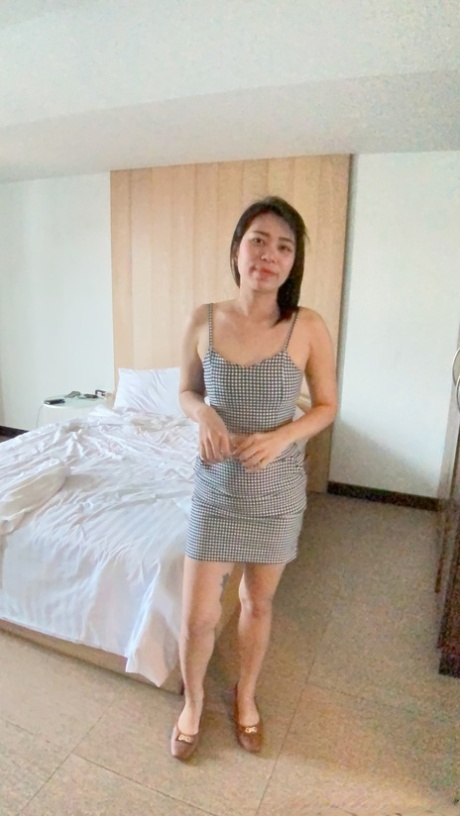Hot Asian MILF Ammy Sucks & Rides A Big Dick While Teasing In A Sexy Outfit