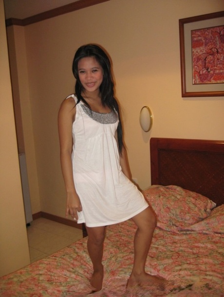 A gorgeous Filipina named Claudia Antonio strips, is seen naked and booby-booms.