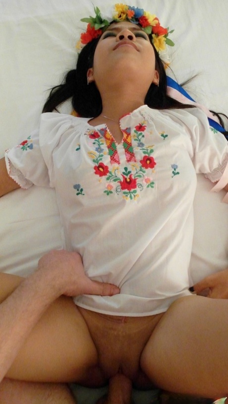 Dark Haired Thai Cutie Bridget Gets Her Twat Stuffed Wearing A Shirt