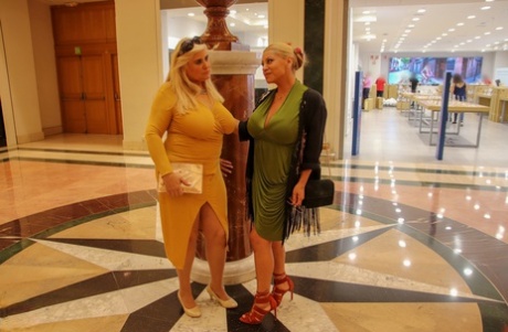 In their sexy dresses, Chubby MILF's Alexa Blun and Musa Libertina are seen in public.
