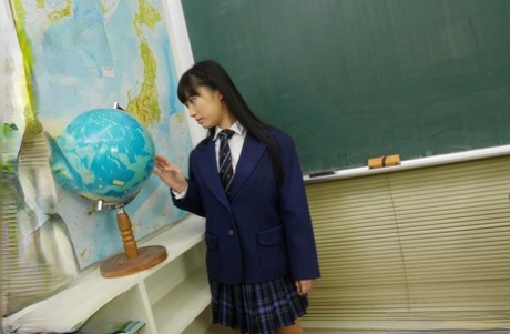 Brunette Japanese Teen Tomomi Motozawa Gets Her Twat Stuffed By Her Teacher