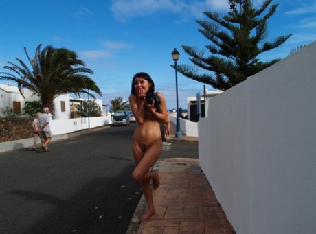 Girls who are not ashamed to stand naked in public and be seen by camera are the most shameless.