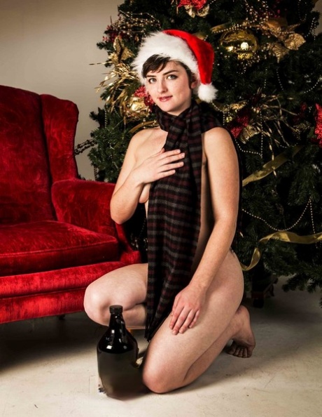 Attractive Amateur Models Posing Seductively In A Christmas Compilation