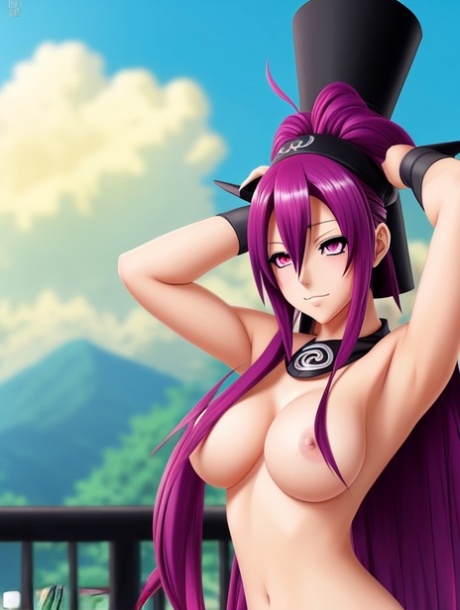 Akisato, the star of Ai Generated Hentai, exhibits her impressive big tits.