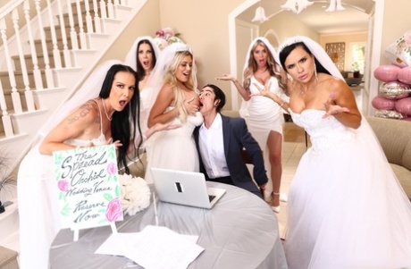 On her wedding day, Shay Sights and two of her co-wives engaged in a group of sexually provocative women.
