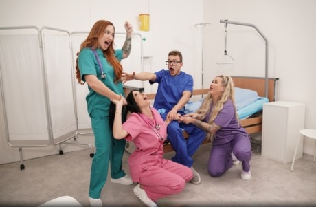 Kinky Nurses With Big Boobs Fuck Each Other With A Huge Strapon