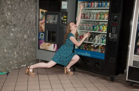 Sexy Teen Olivia Pelton Gets Rid Of Her Red Panties While Posing In A Dress