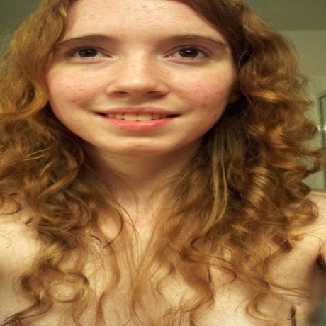Freckled Ginger Teen Nicki Blue Teases With Her Small Tits And Bald Vagina