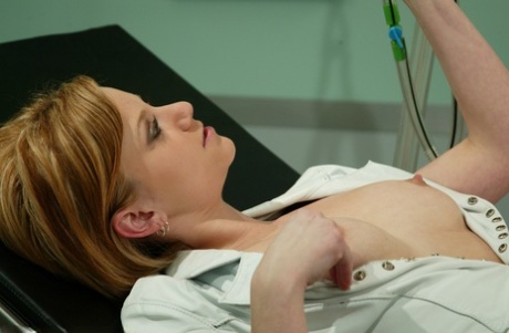 Nursing Student Alex Divine Pumps Her Boobs And Toys Her Pussy At The Clinic