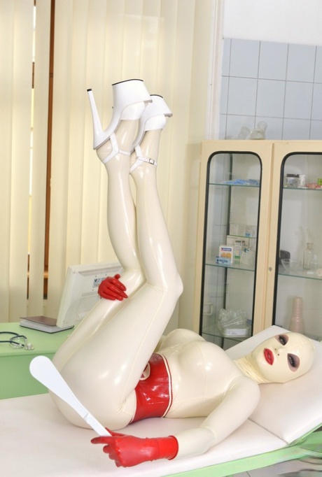 Naughty Nurse Latex Lucy Teases In Her Kinky Uniform & Toys Her Pussy