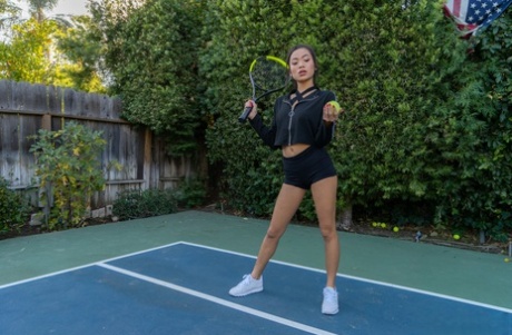 In a locker room, Vina Sky, the petite pornstar, is forcefully battered and thrown overboard.
