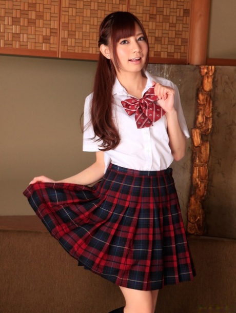 Adorable Asian Schoolgirl Yuria Mano Gets Railed While Standing Up
