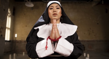 Kinky Asian Nun Mia Li And Horny Sophia Locke Undress And Pose In Lingerie