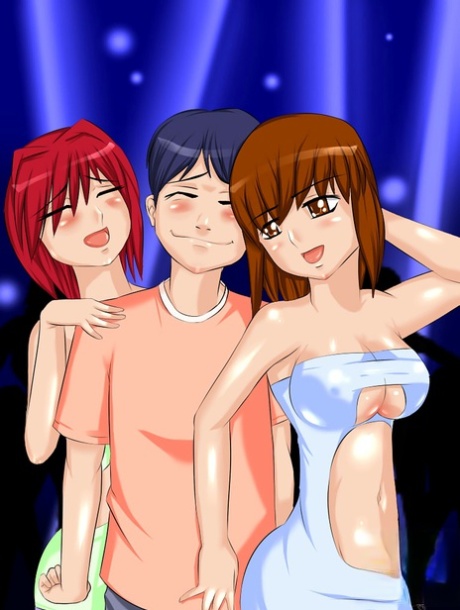 Animated Trannies With Nice Bodies Enjoy A Threesome With A Drunk Guy