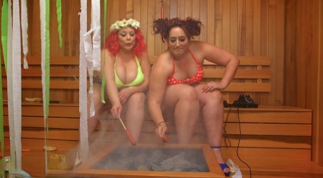 Fat Femdoms Mimosa & April Flores Show Off Their Big Tit & Asses